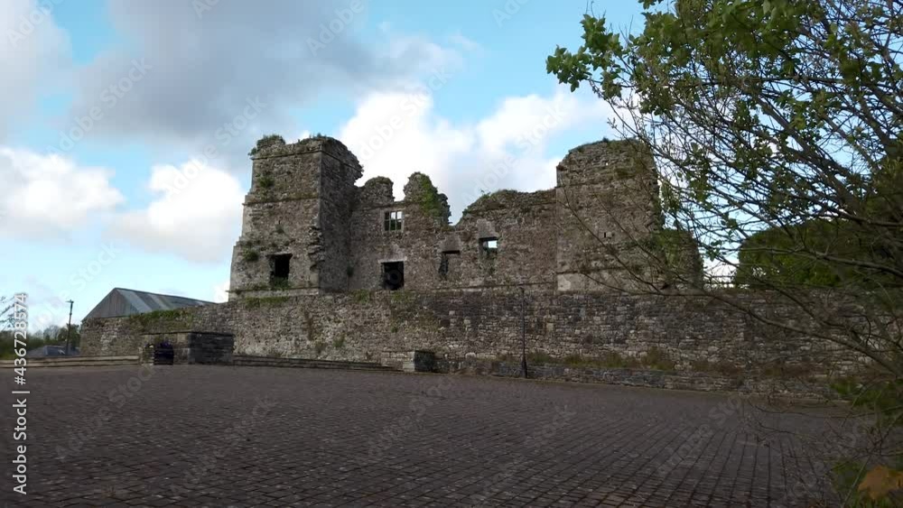 Aerial view of rock formation located in county Leitrim, Ireland called Eagles Rock