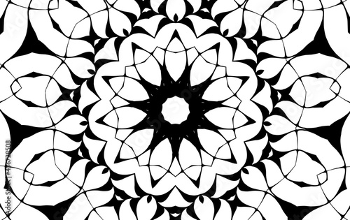 Abstract kaleidoscope background. Unique mandala design