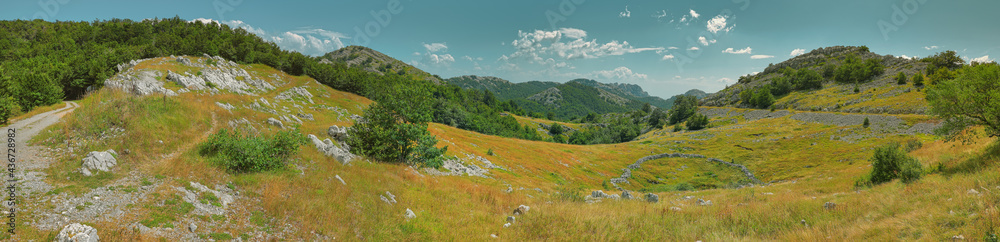 Velebit Mountain green landscape in summer time