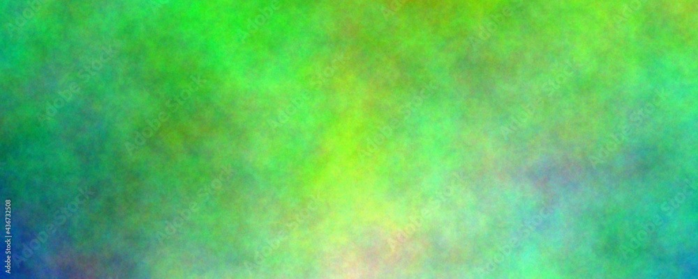 Spring green banner abstract background. Banner abstract background. Blurry color spectrum, texture background. Rainbow colors. Colors spectrum background.