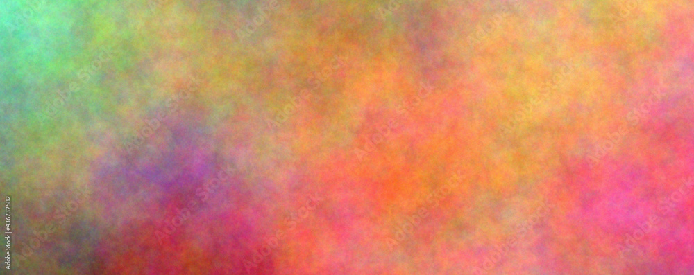 Orange with other colors. Banner abstract background. Blurry color spectrum, texture background. Rainbow colors. Colors spectrum background.