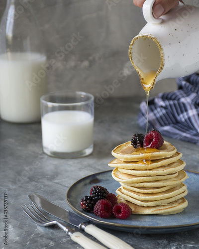 Pancakes for breakfast photo