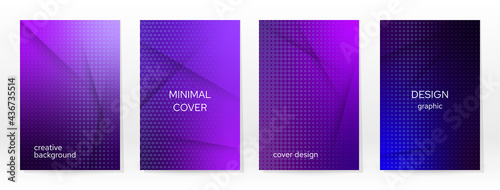 Minimal Poster. Pastel Soft. Blue Gradient Set.