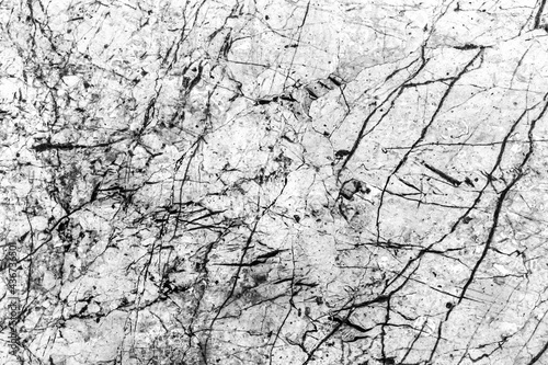 Marble white luxury tile with abstract black pattern of cracks grunge wall texture background
