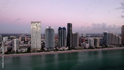 Wallpaper Mural 5k aerial orbit highrise towers on the beach Miami scene Torontodigital.ca