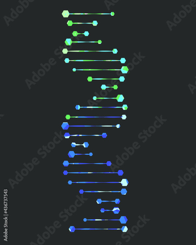 Abstract structure of human DNA. Vector DNA.