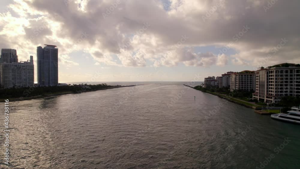 5k ships pov exiting Port Miami inlet to ocean 5k ships pov exiting Port Miami inlet to ocean