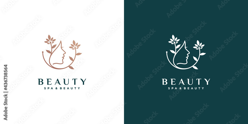 Abstract beauty logo template with unique concept part 1