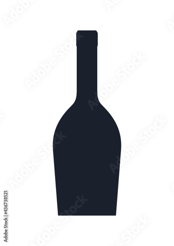 Bottle icon. (Bottle vector silhouette) 