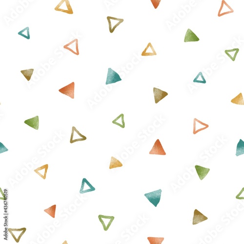 Seamless pattern. Abstract multicolored elements. Geometric figures
