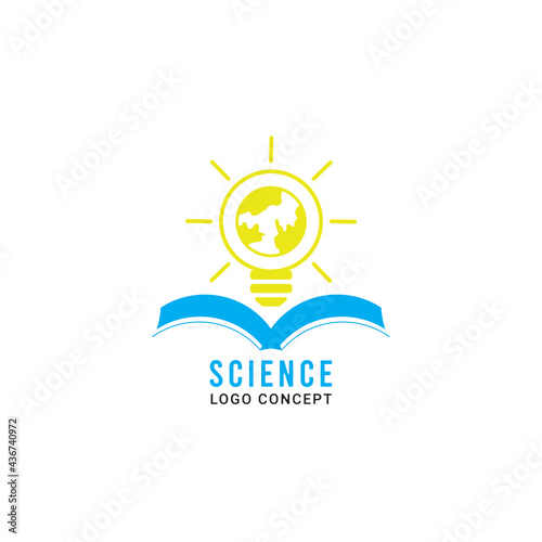 Science logo concept vector illustration