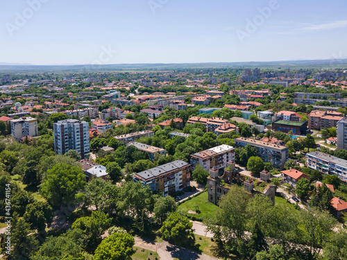 Aerial view of town of Vidin, Bulgaria