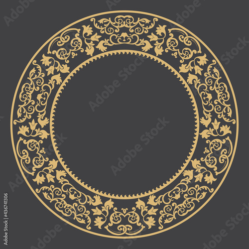Circular baroque ornament.