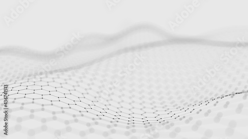 white hexagon texture background 