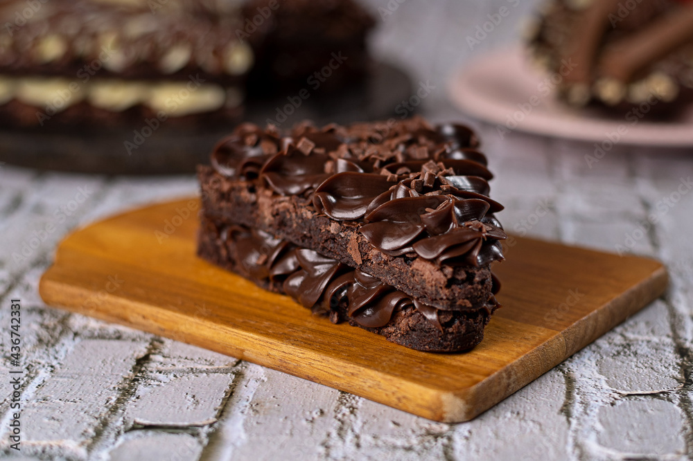 Chocolate cake with brigadeiro filling Chocolate cake with brigadeiro filling