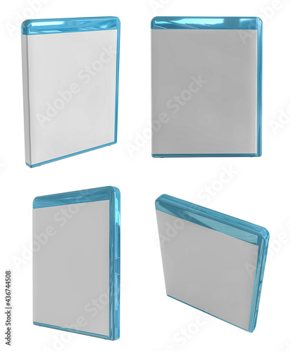 3D rendering - High resolution image blu-ray case Isolated on a white background  high quality details