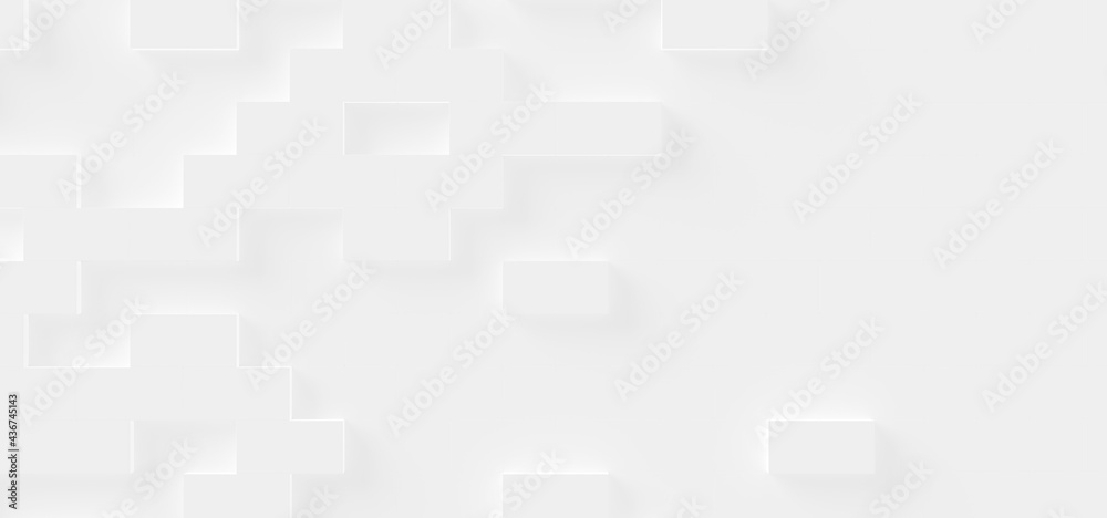 Shifted white rectangle boxes block background wallpaper banner with