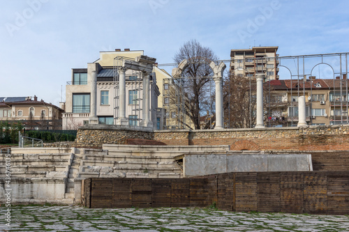 Ruins of Antique Forum Augusta Traiana in city of Stara Zagora, Bulgaria photo