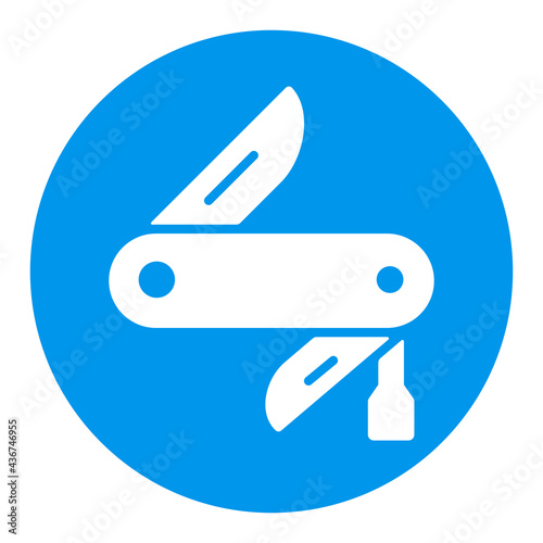 Jackknife vector icon. Camping and Hiking sign