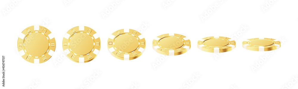 Gambling game, casino 3d chips. Rotating poker chips Gambling game, casino 3d chips. Rotating poker chips