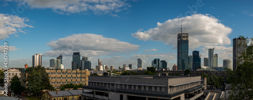 panorama of the Polish capital  Warsaw by day
