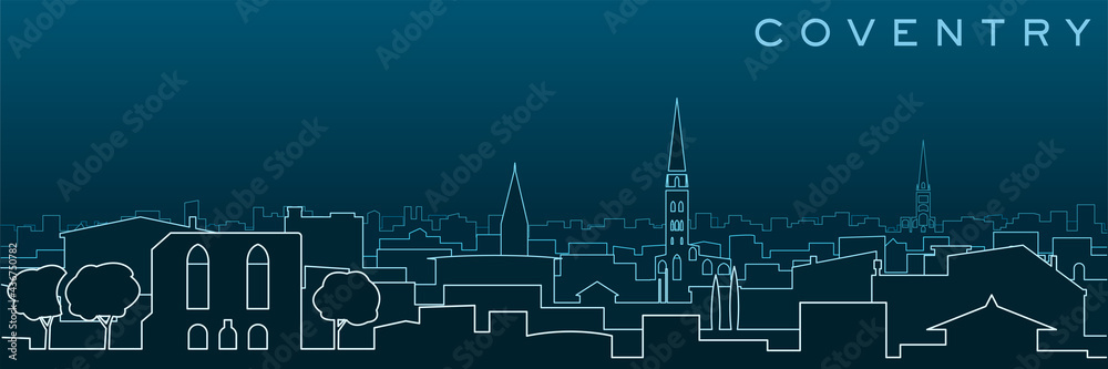 Coventry Multiple Lines Skyline and Landmarks