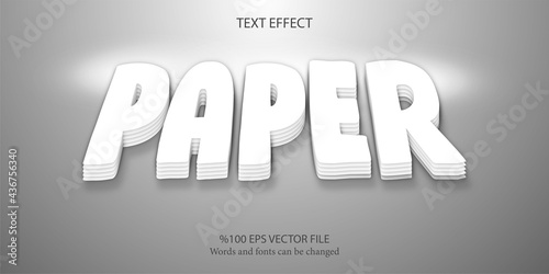 A variant of quite minimalistic and aesthetic editable paper font style: Paper