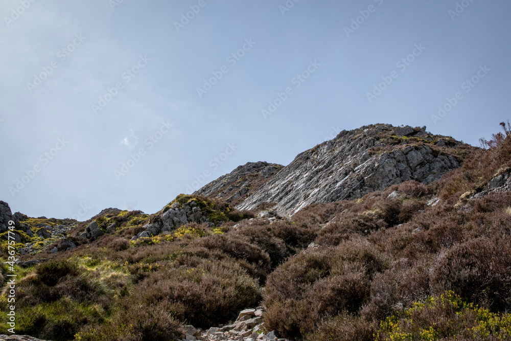 the craggy tops of a welsh mountain the craggy tops of a welsh mountain