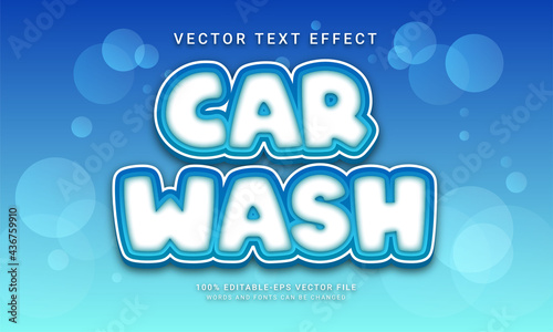 Car wash editable text effect