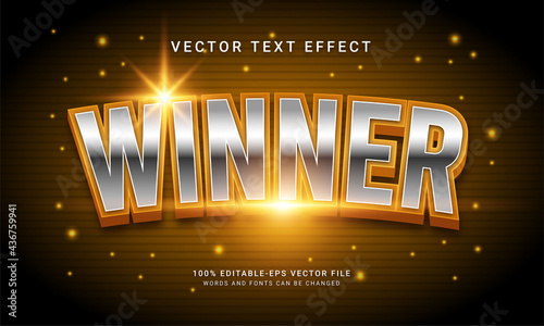 Winner editable text effect
