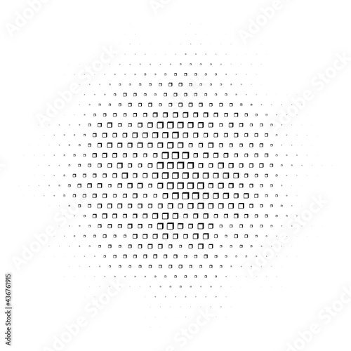 Halftone dotted radiate texture. Vector abstract background, overlay. Minimalists art element for advertisement banners, comic books, posters, packaging.