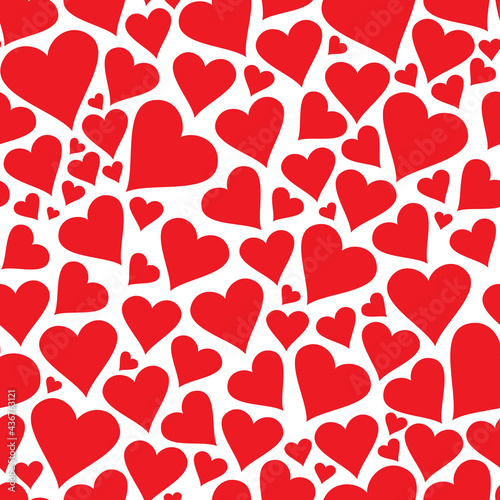 Red Hearts on a White Background