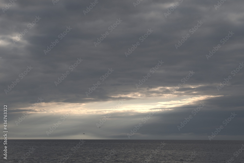 clouds over the sea