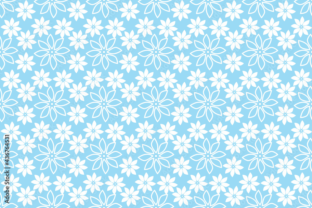Seamless pattern with floral vector Seamless pattern with floral vector