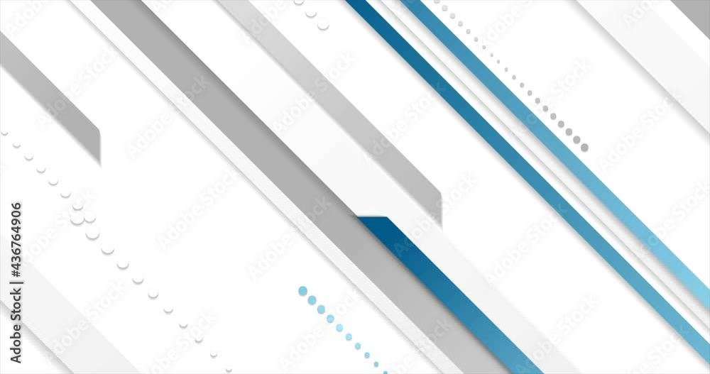 Blue white abstract geometry technology motion background. Video animation 4K 4096x2160