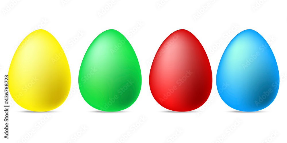 Flat set with easter eggs. Holiday decoration. Vector illustration. EPS 10. Flat set with easter eggs. Holiday decoration. Vector illustration. EPS 10.