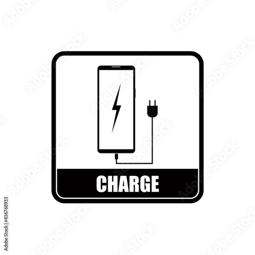 Facility icon of charging on public transportation vector graphics