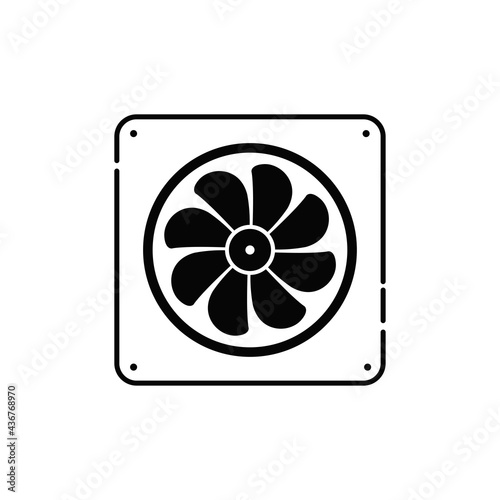 Exhaust fan icon vector graphics