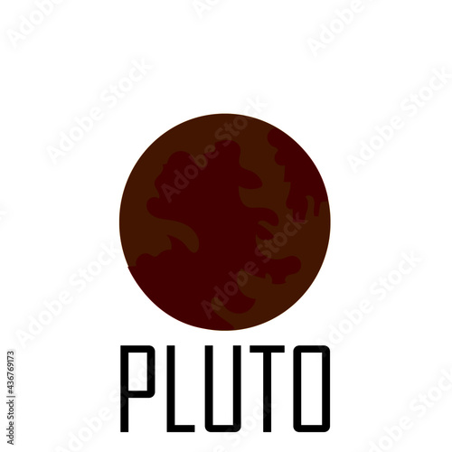 Ilustración de planeta pluton en vector plano