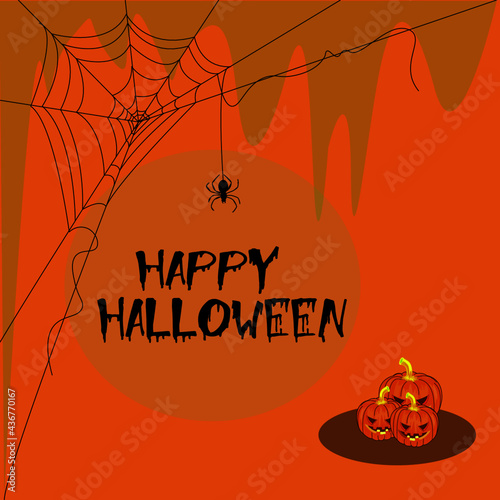 Ilustración de Halloween en vector plano