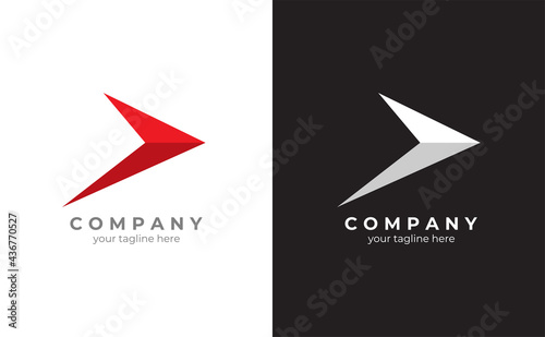arrow logo template. symbolizes an optimistic vision for the future. vector eps