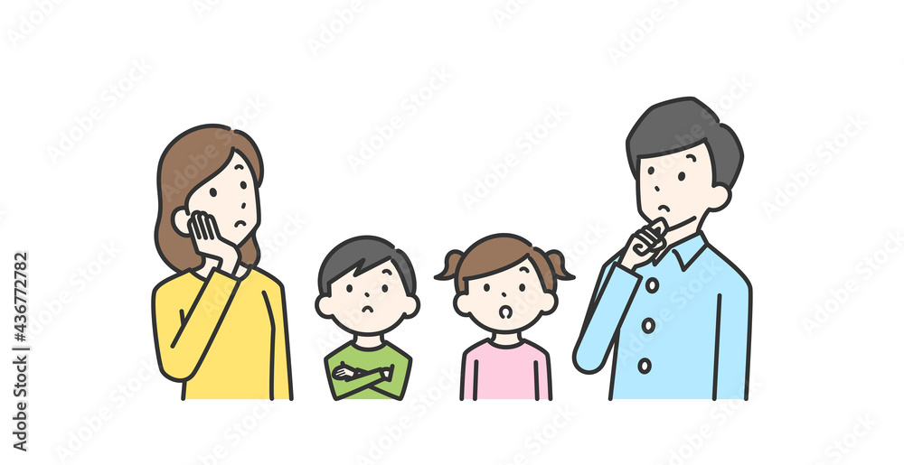 悩んでいる家族