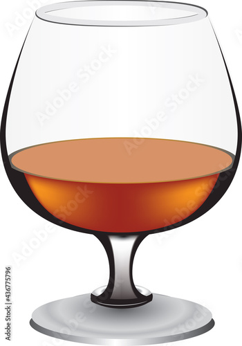 Brandy glass with drink