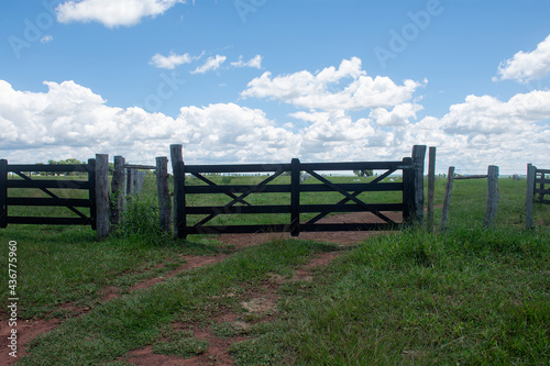 gatekeeper at cattle farm entrance