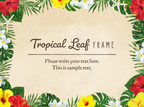 南国のリーフフレーム（Hawaiian Leaf frame）
