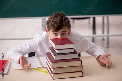 Boy sitting in the classrom