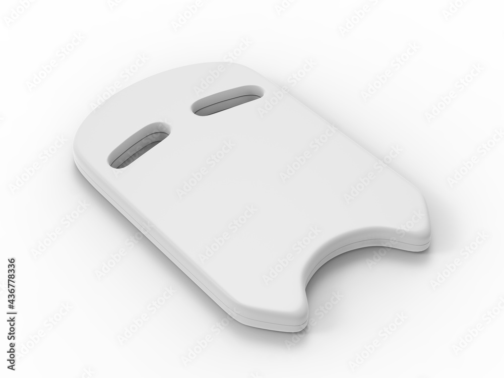 Blank Kickboard Swimming Training Template, 3d render illustration. Blank Kickboard Swimming Training Template, 3d render illustration.