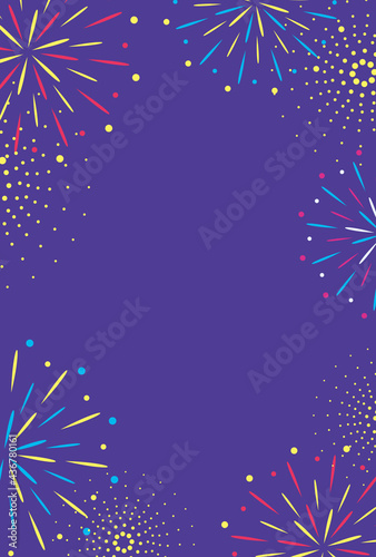 vector background with fireworks for banners, cards, flyers, social media wallpapers, etc.