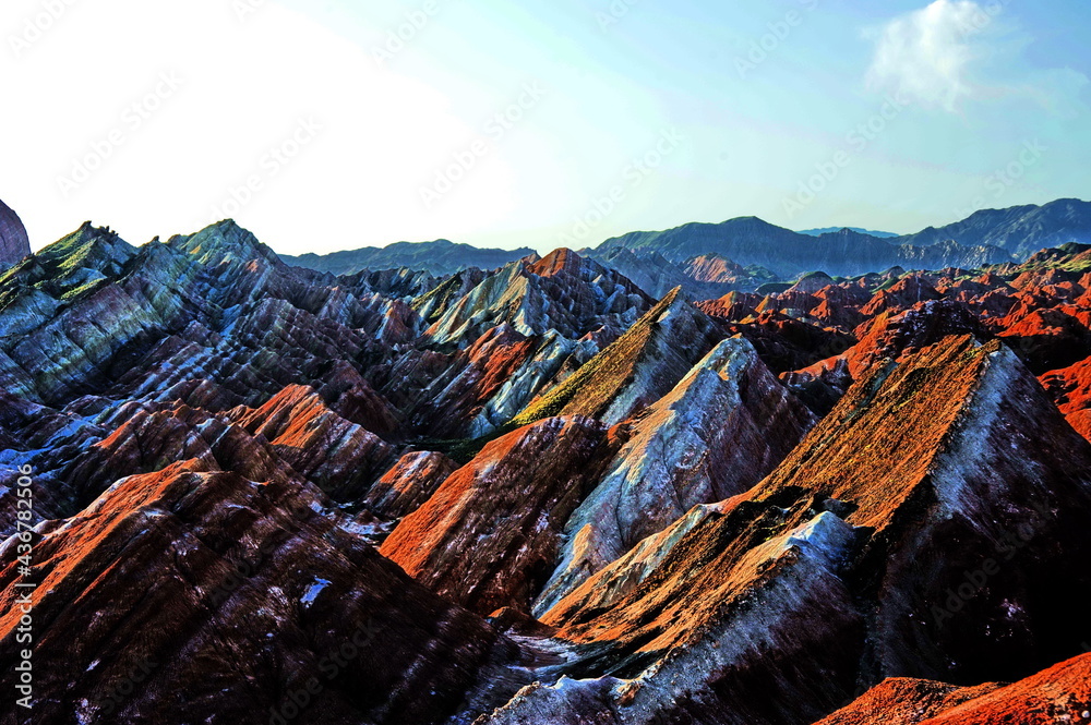 colorful mountains