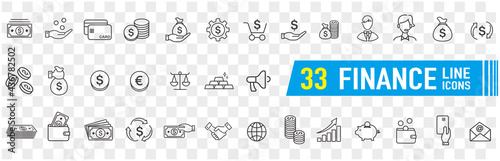 line icon of Vector business and finance